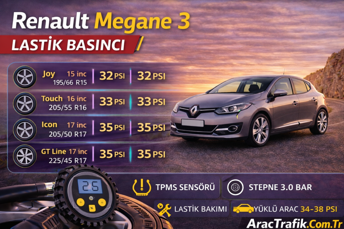 Renault Megane 3 Lastik Basıncı