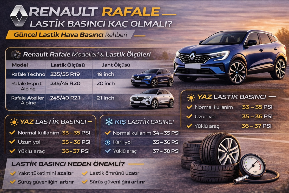 Renault Rafale Lastik Basıncı