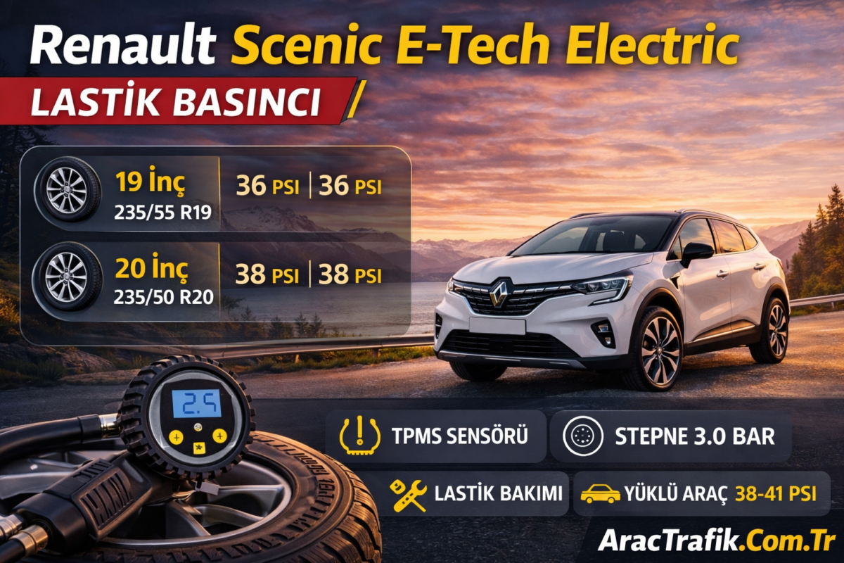 Renault Scenic E Tech Lastik Basıncı