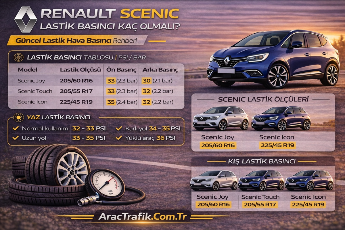 Renault Scenic Lastik Basıncı
