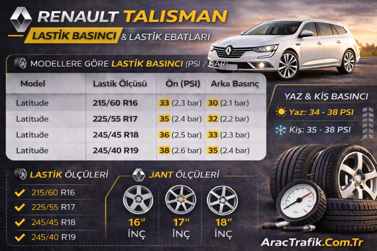 Renault Talisman Estate Lastik Basıncı