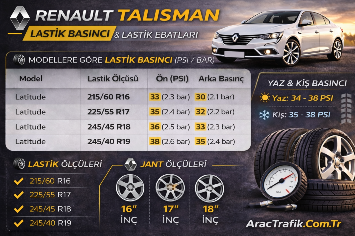 Renault Talisman Lastik Basıncı