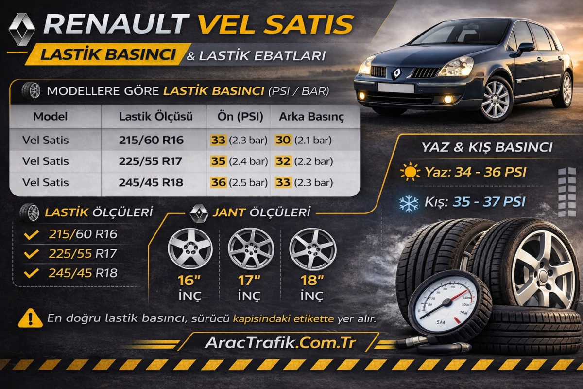 Renault Vel Satis Lastik Basıncı