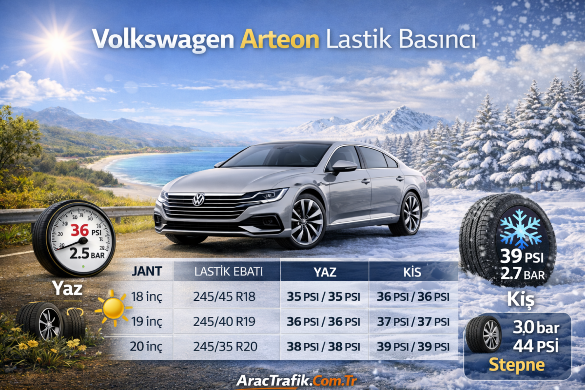 Volkswagen Arteon Lastik Basıncı