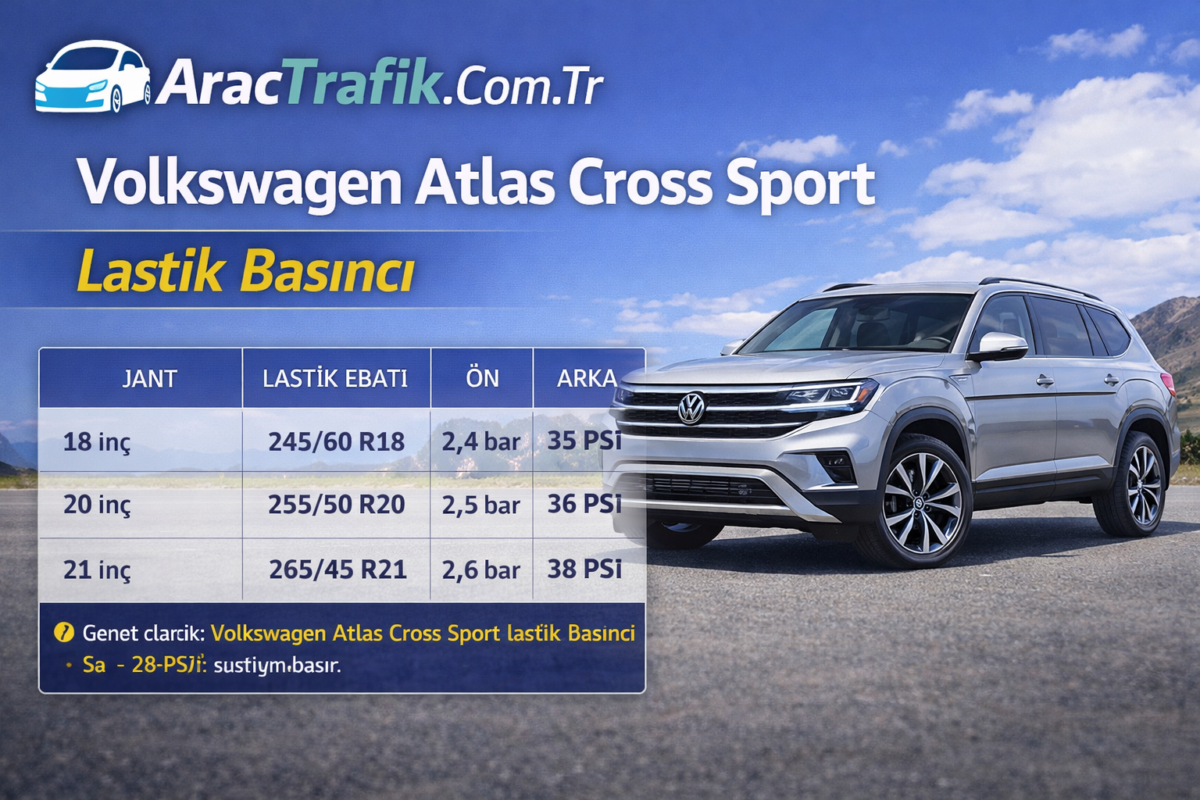 Volkswagen Atlas Cross Sport Lastik Basıncı