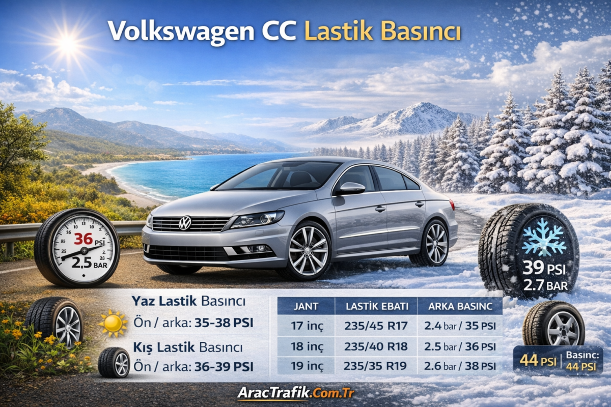 Volkswagen CC Lastik Basıncı