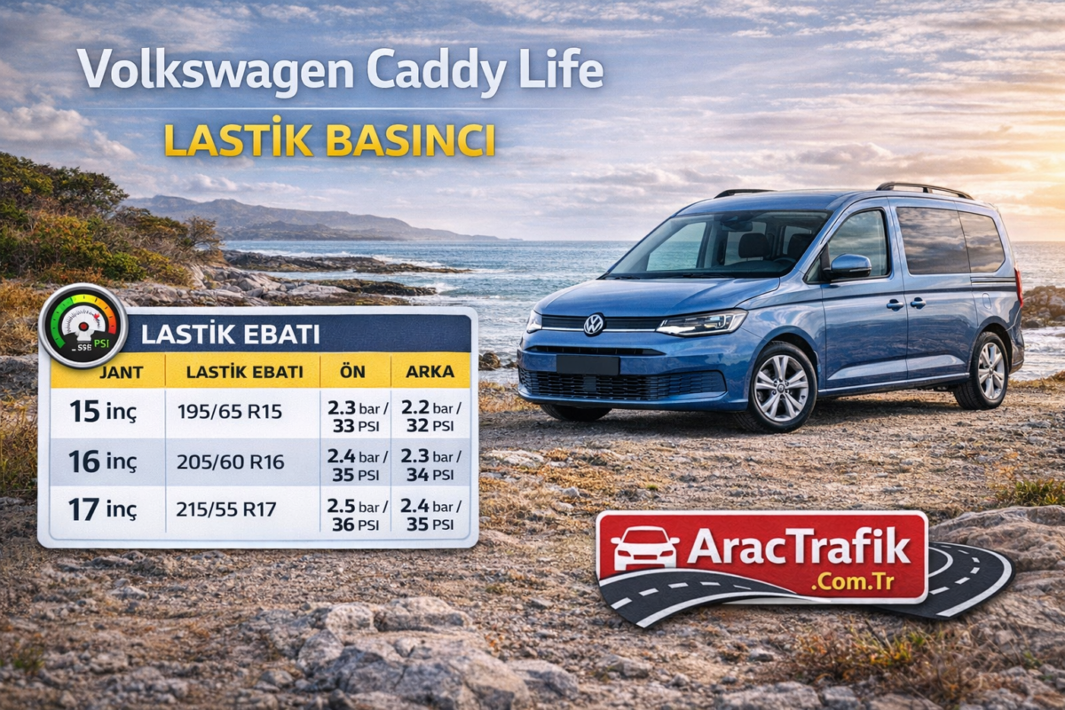 Volkswagen Caddy Life Lastik Basıncı