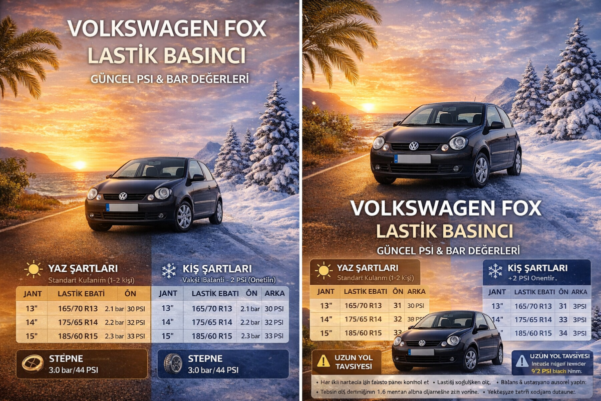Volkswagen Fox Lastik Basıncı