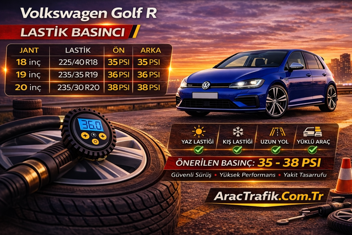 Volkswagen Golf R Lastik Basıncı