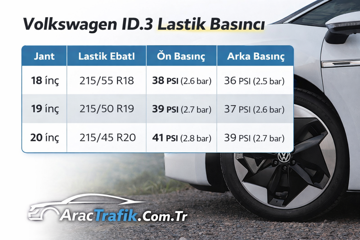 Volkswagen ID.3 Lastik Basıncı