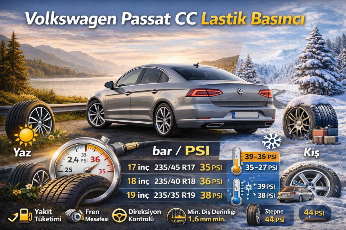 Volkswagen Passat CC Lastik Basıncı