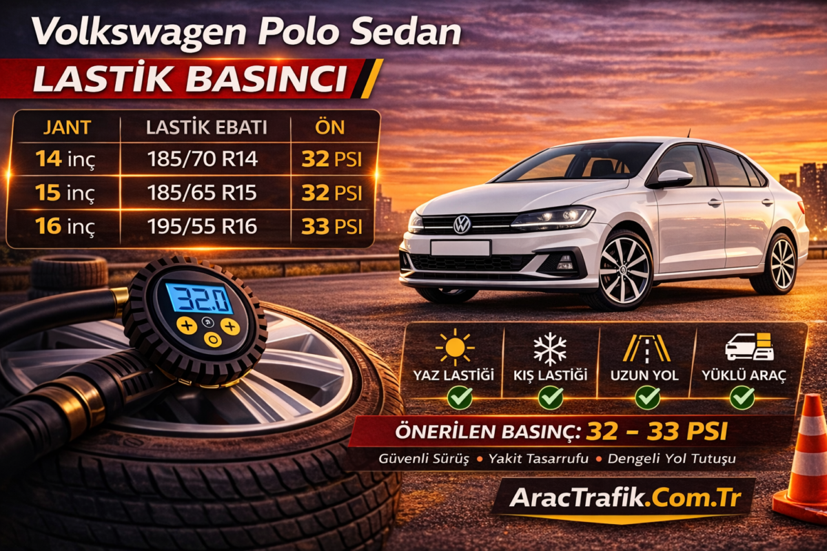 Volkswagen Polo Sedan lastik basıncı