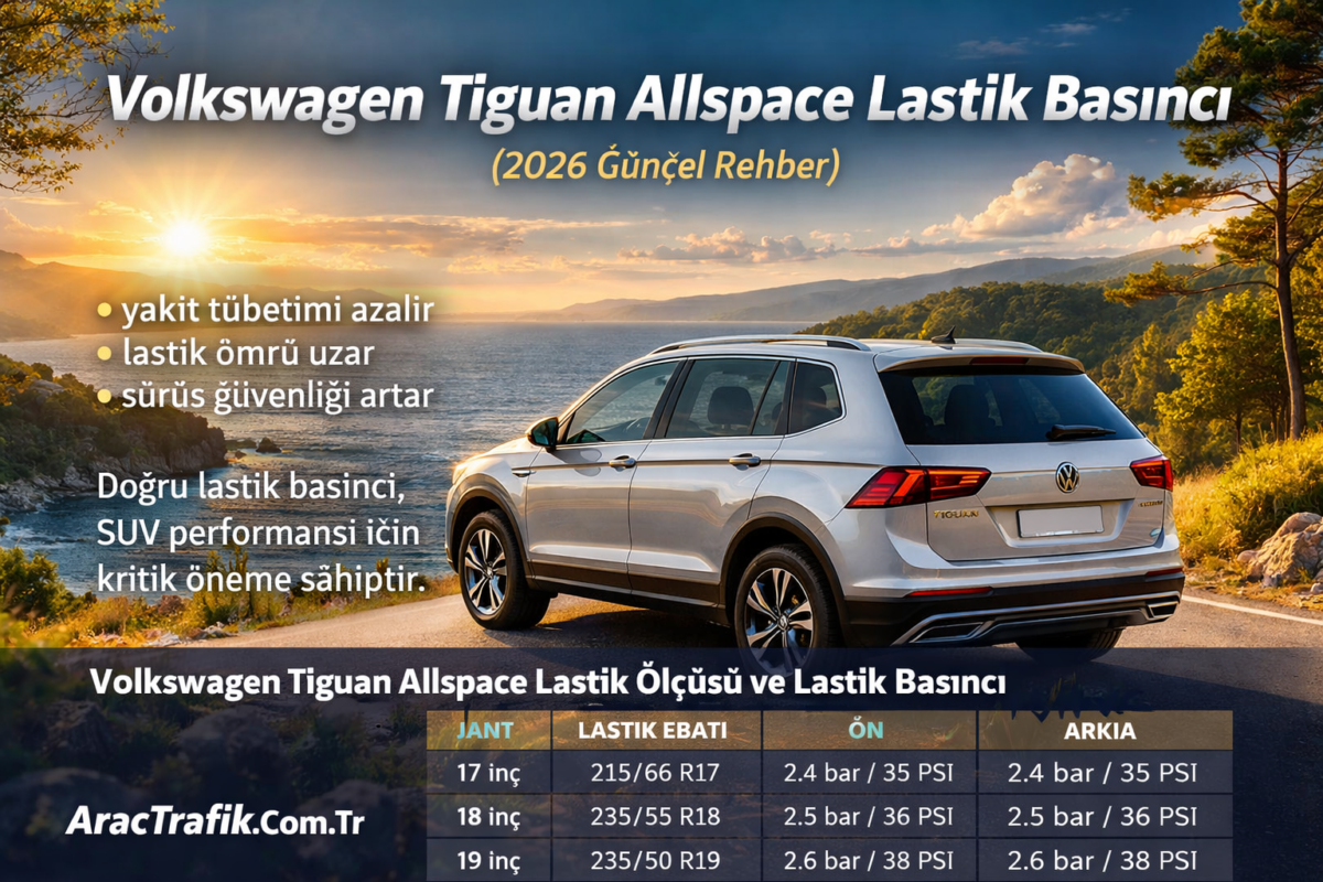 Volkswagen Tiguan Allspace Lastik Basıncı Volkswagen Tiguan Allspace Lastik Basıncı