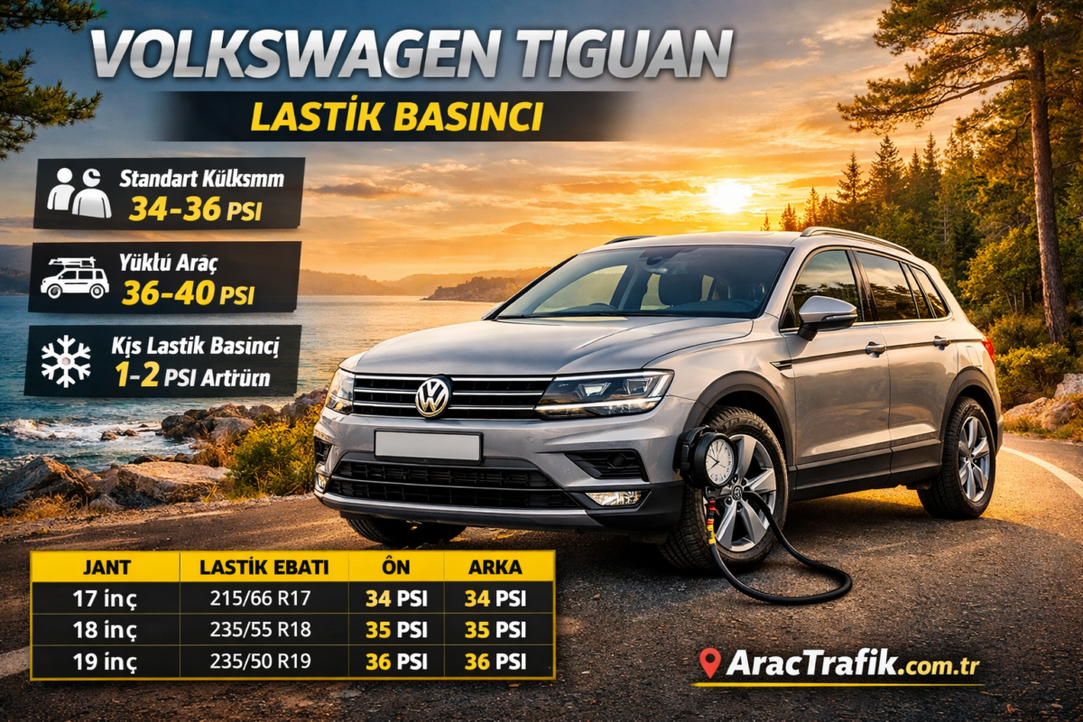 Volkswagen Tiguan Lastik Basıncı Volkswagen Tiguan Lastik Basıncı