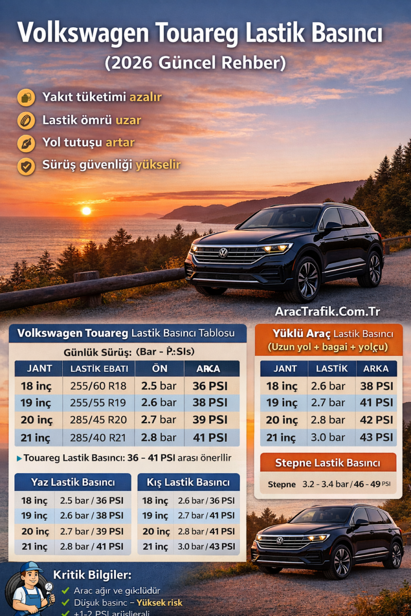 Volkswagen Touareg Lastik Basıncı