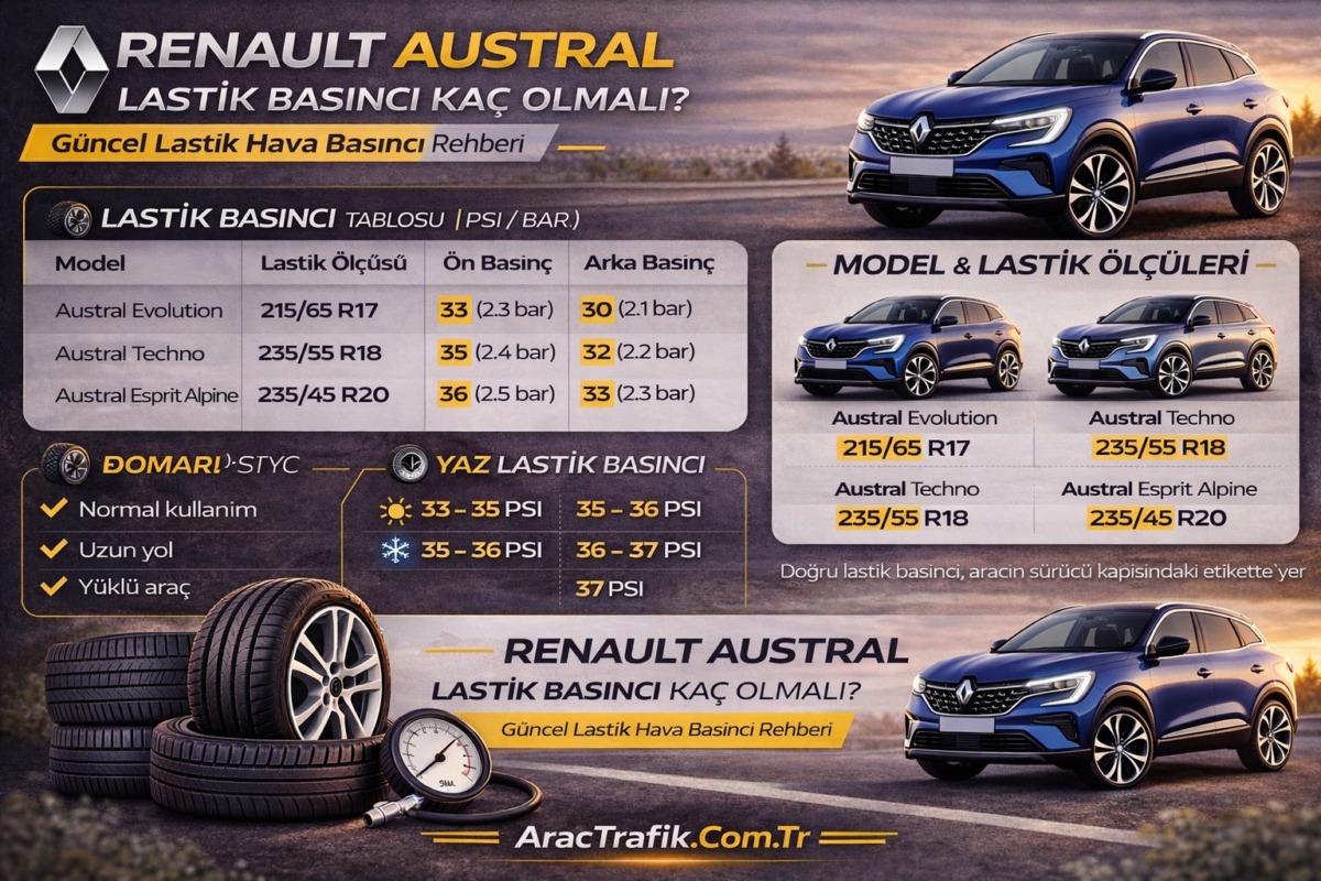 renault austral lastik basıncı