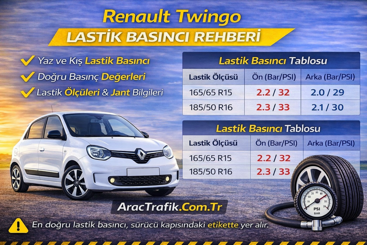 renault twingo lastik basıncı
