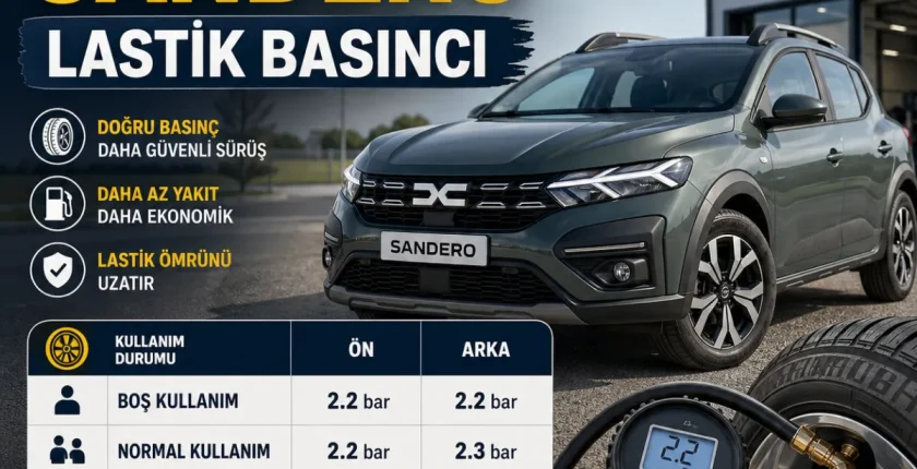 Dacia Sandero Lastik Basıncı Kaç Olmalı?