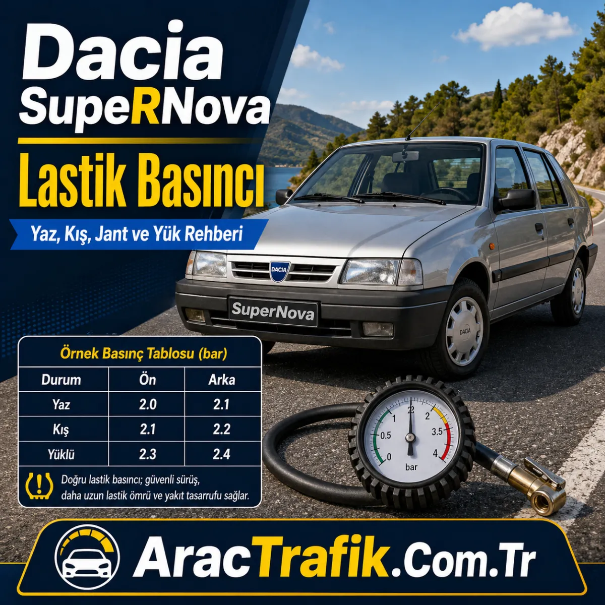 Dacia SupeRNova Lastik Basıncı Kaç Olmalı