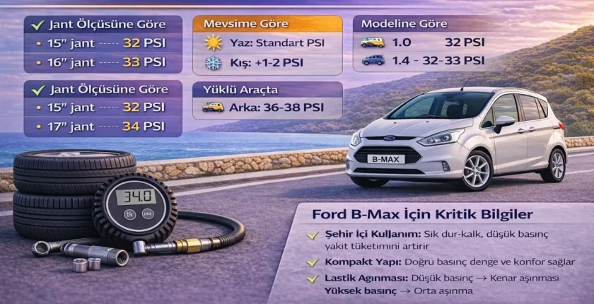 Ford B-Max Lastik Basıncı (Güncel Değerler ve Detaylı Rehber) Ford B-Max Lastik Basıncı (Güncel Değerler ve Detaylı Rehber)