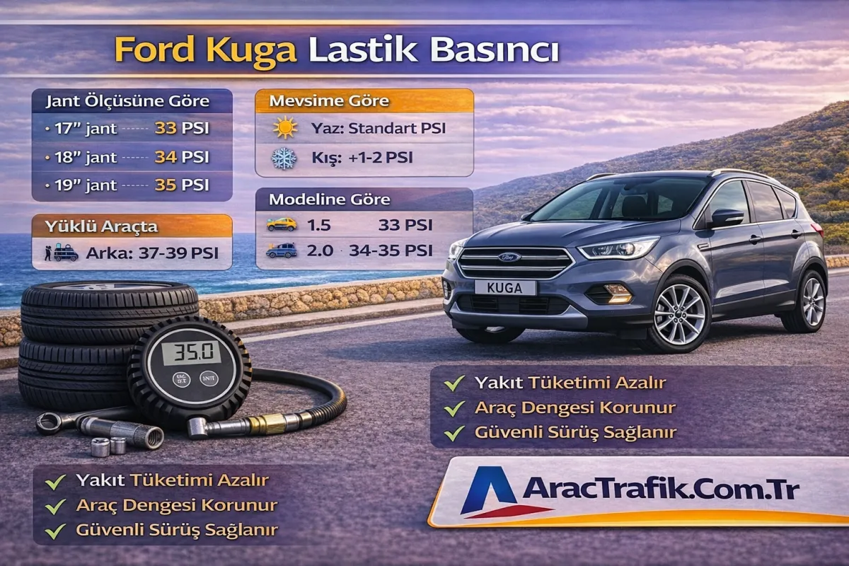 Ford Kuga Lastik Basıncı