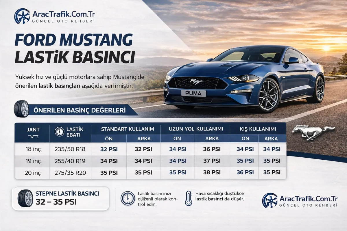Ford Mustang Lastik Basıncı