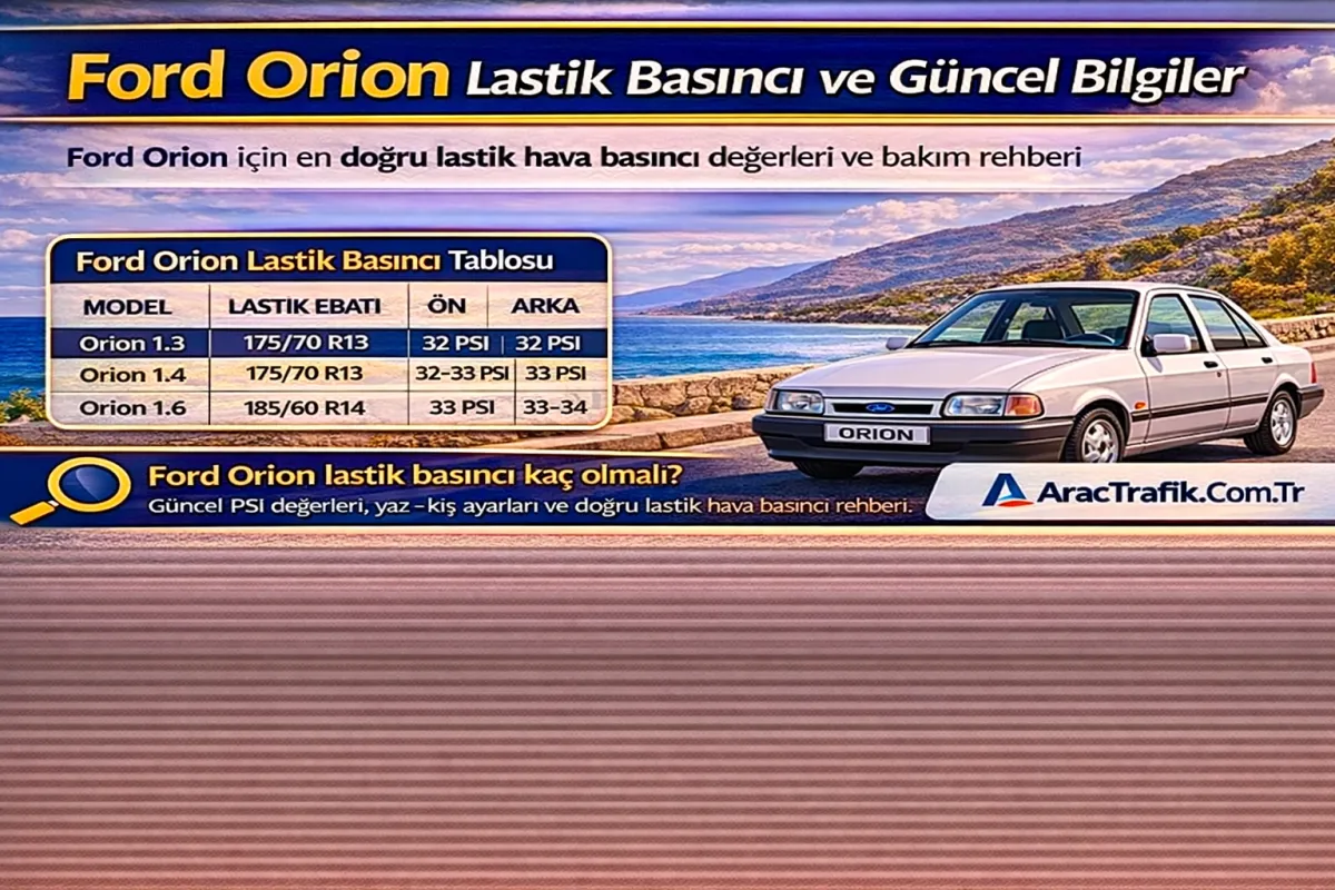 Ford Orion lastik basıncı