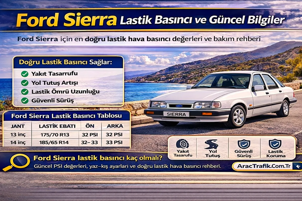 Ford Sierra lastik basıncı