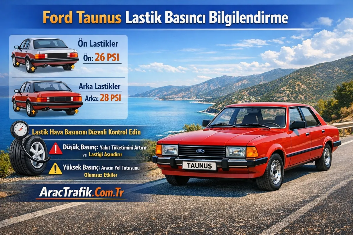 Ford Taunus lastik basıncı
