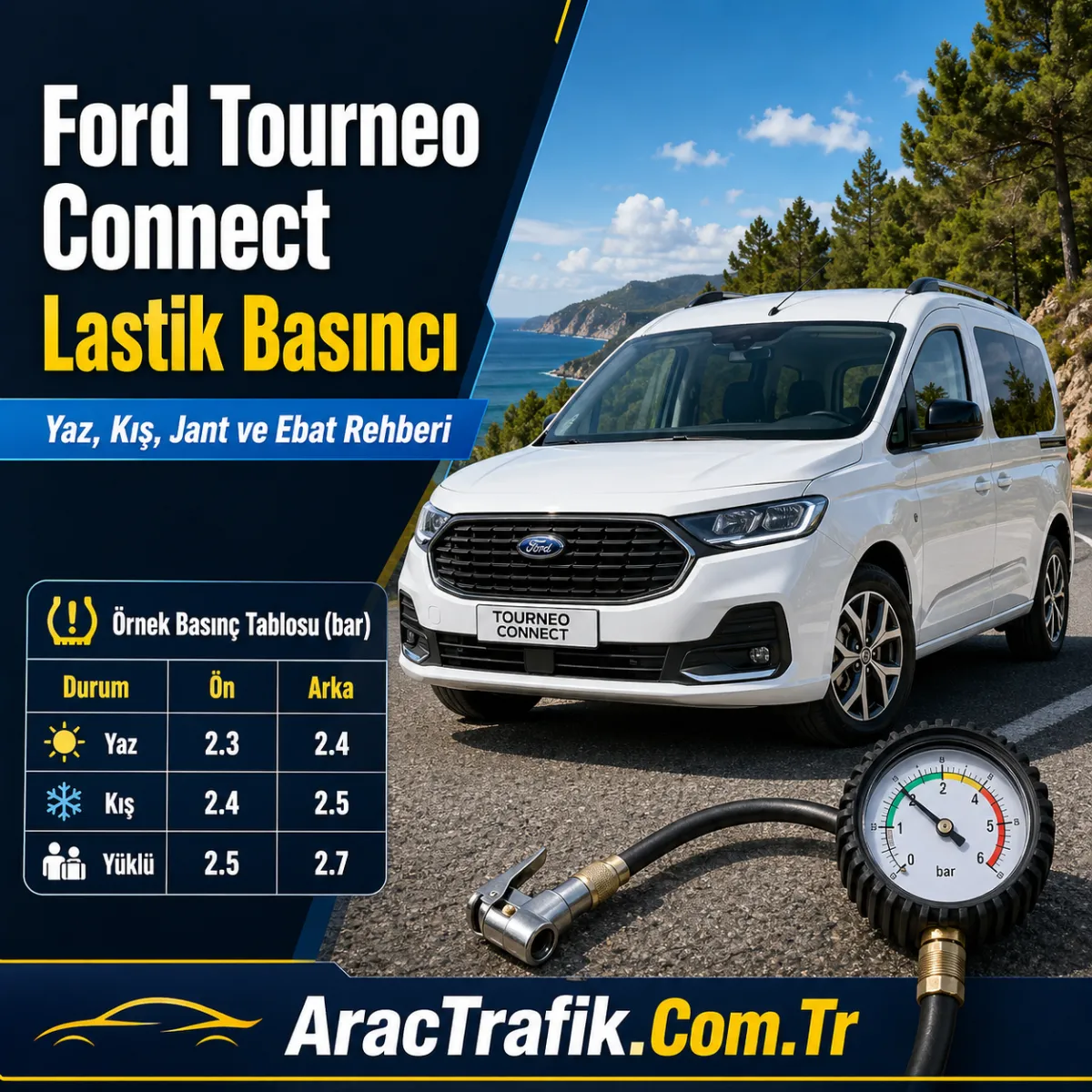 Ford Tourneo Connect Lastik Basıncı