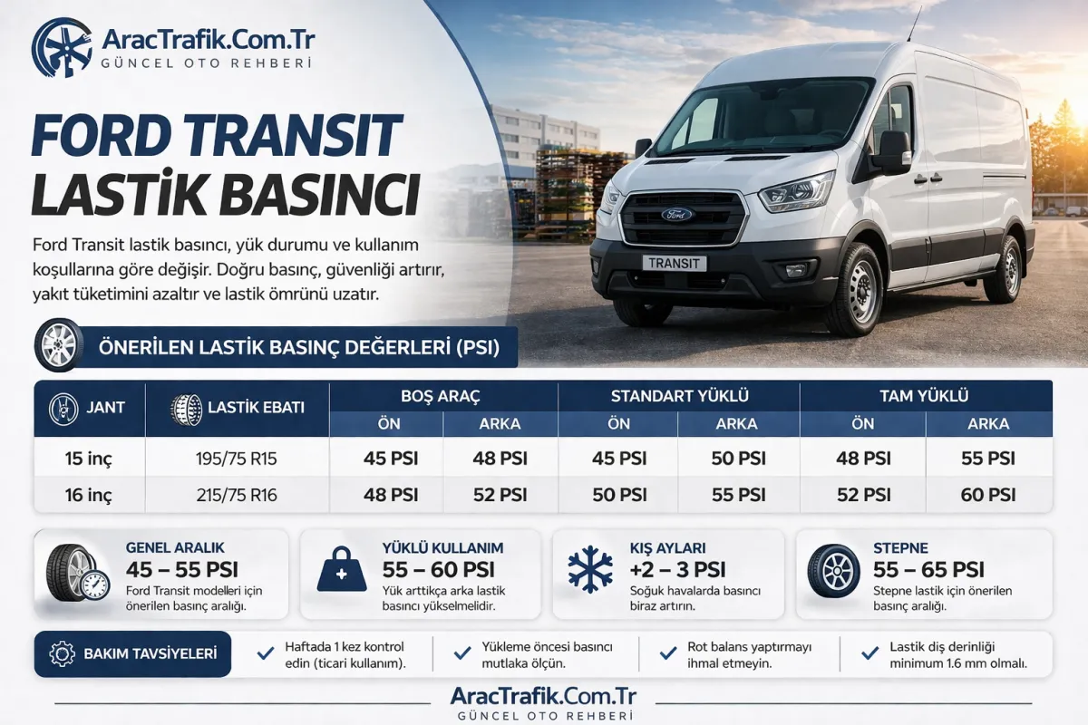 Ford Transit Lastik Basıncı