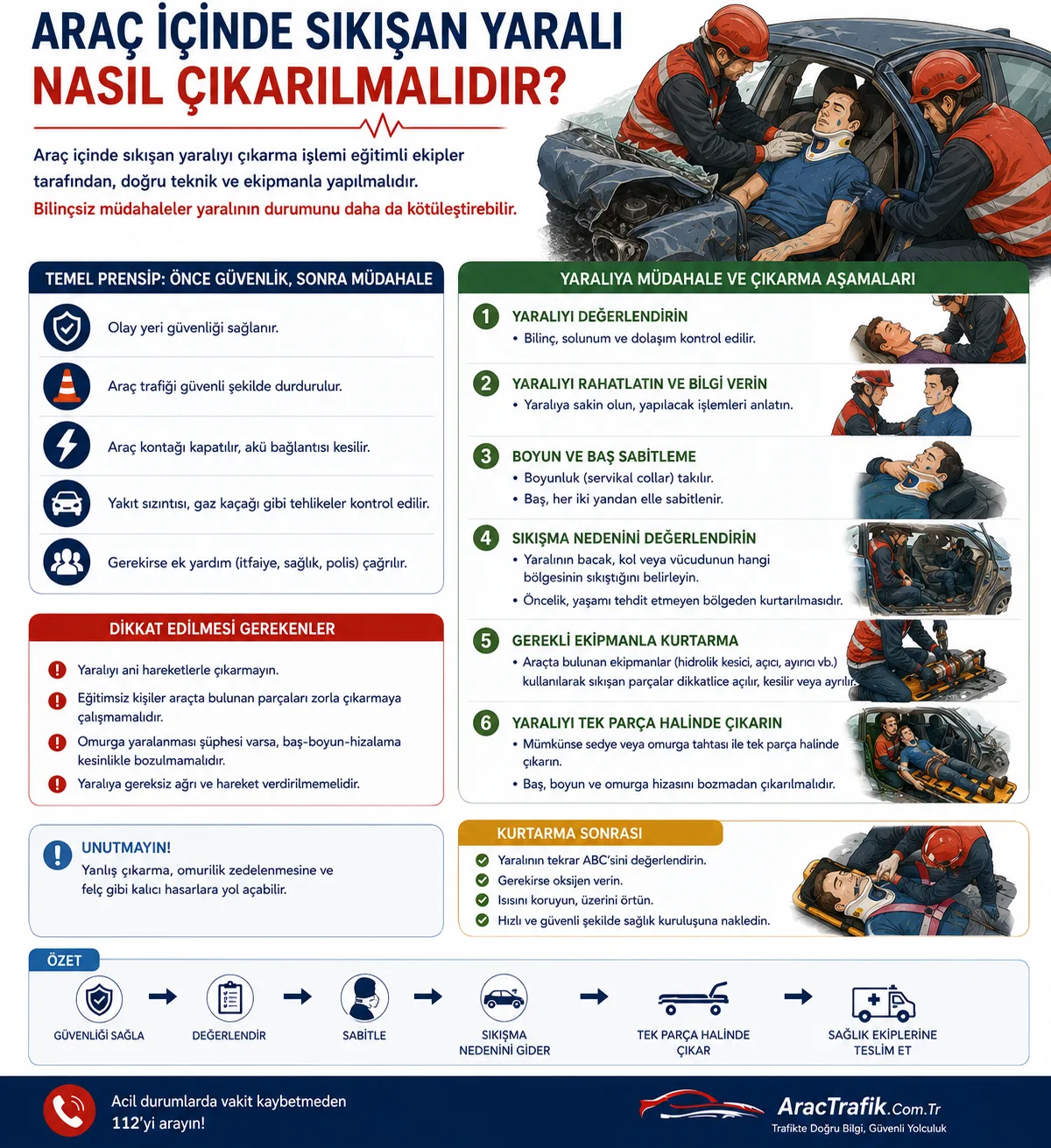 Araç İçinde Sıkışan Yaralı Nasıl Çıkarılmalıdır Araç İçinde Sıkışan Yaralı Nasıl Çıkarılmalıdır