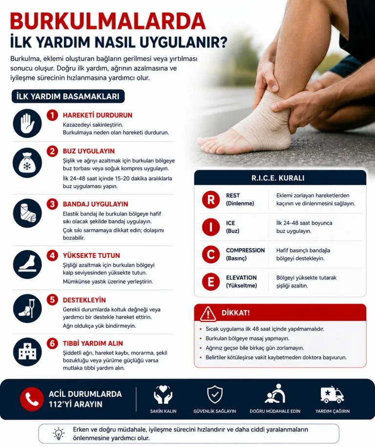 Burkulmalarda İlk Yardım Nasıl Uygulanır ?