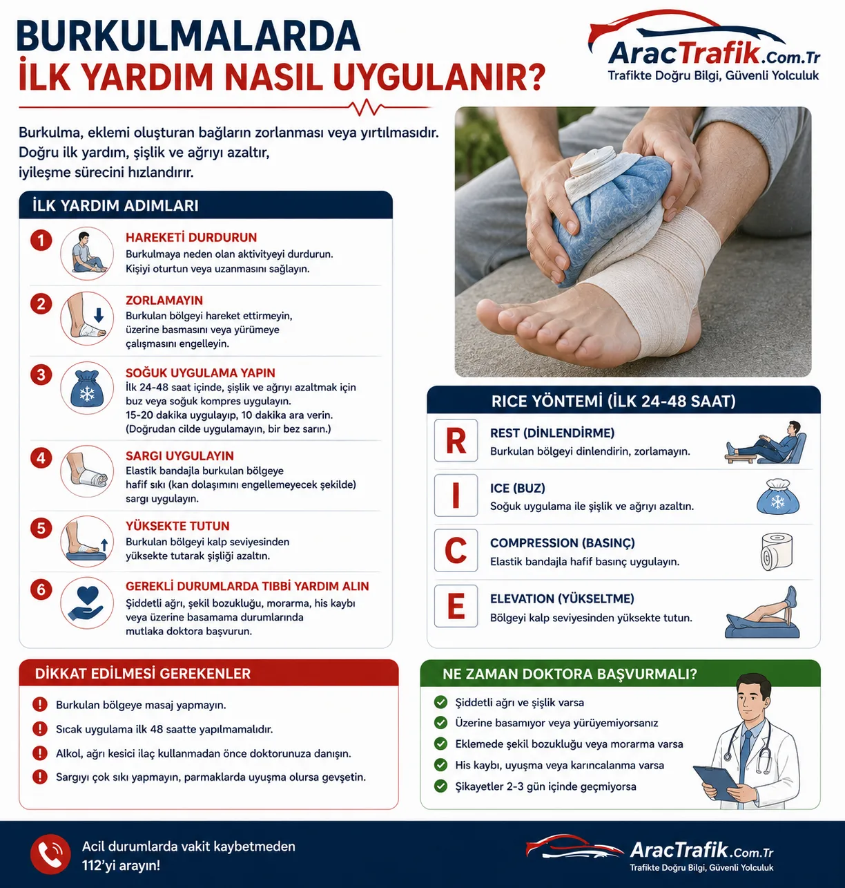 Burkulmalarda ilk yardım nasıl uygulanır