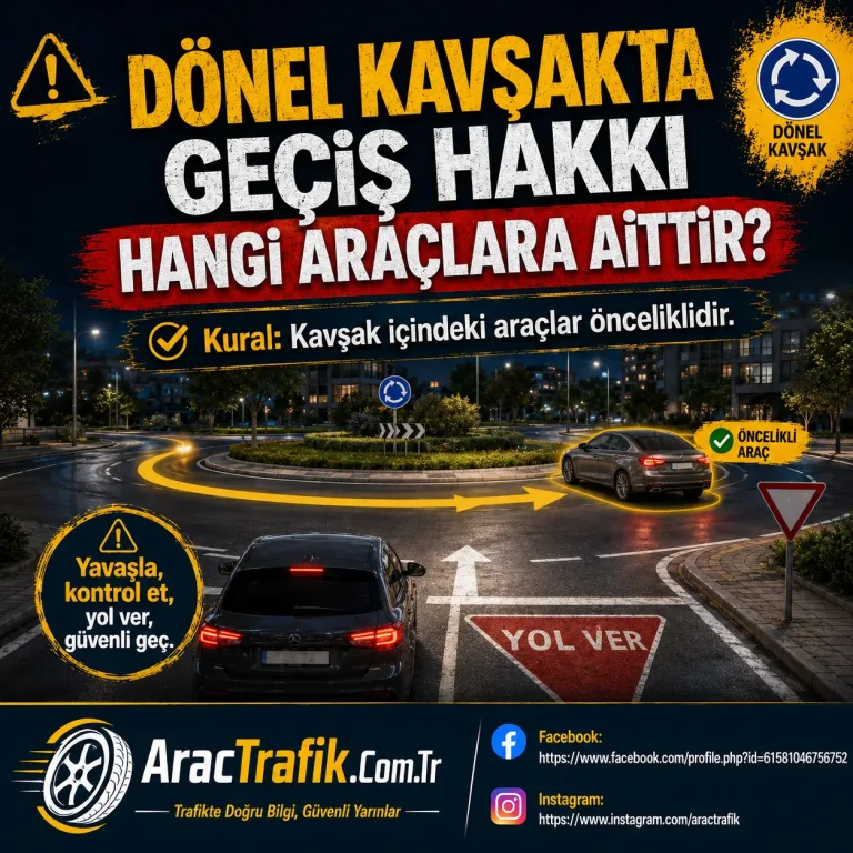 Dönel Kavşakta Geçiş Hakkı Hangi Araçlara Aittir?