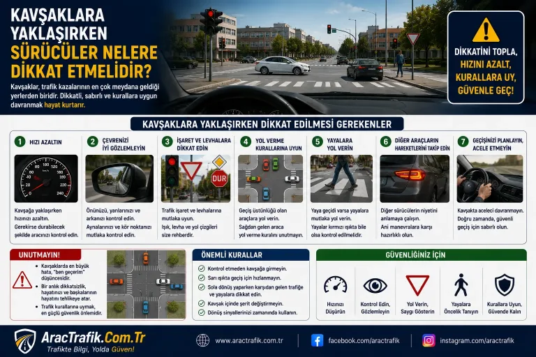 Kavşaklara Yaklaşırken Sürücüler Nelere Dikkat Etmelidir?