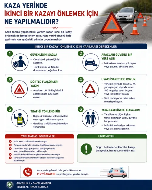 Kaza Yerinde İkinci Bir Kazayı Önlemek İçin Ne Yapılmalıdır