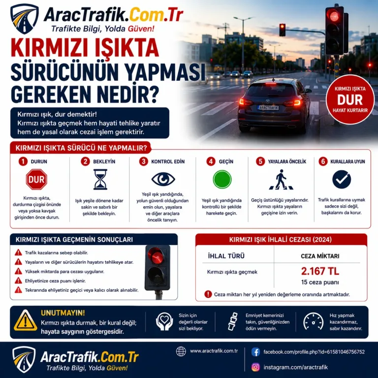 Kırmızı Işıkta Sürücünün Yapması Gereken Nedir?