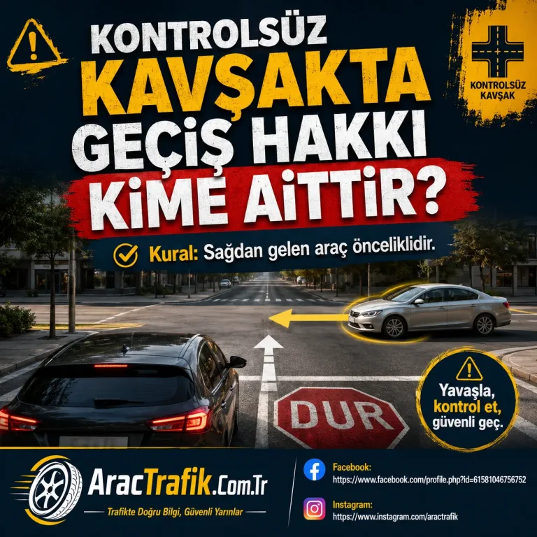 Kontrolsüz Kavşakta Geçiş Hakkı Kime Aittir?