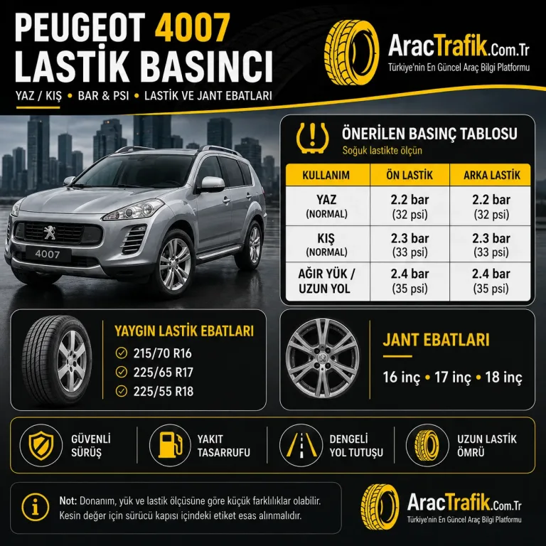 Peugeot 4007 Lastik Basıncı