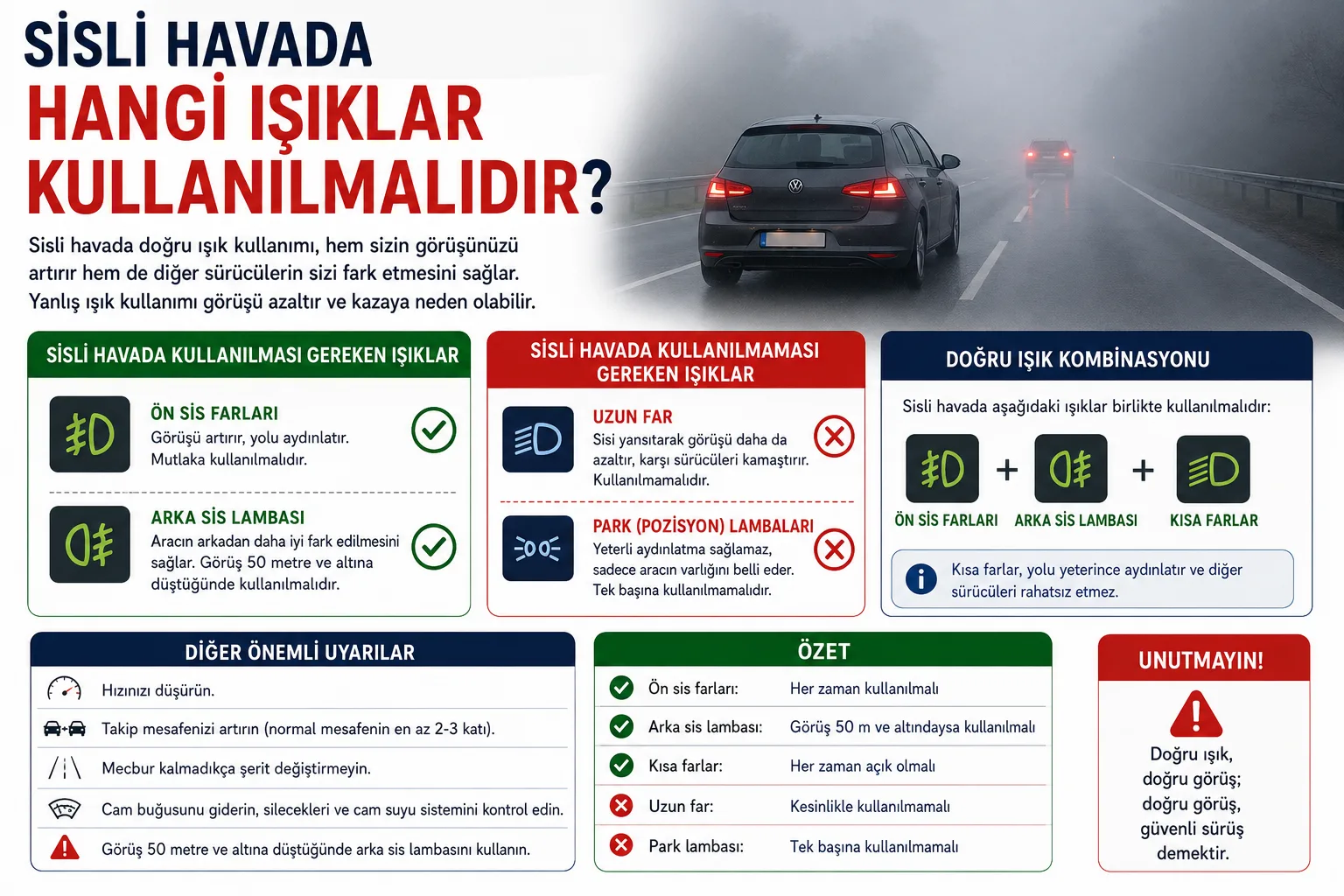 Sisli Havada Hangi Işıklar Kullanılmalıdır Sisli Havada Hangi Işıklar Kullanılmalıdır